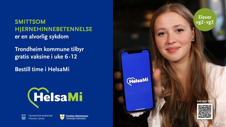 Plakat for vaksinekampanje i Trondheim