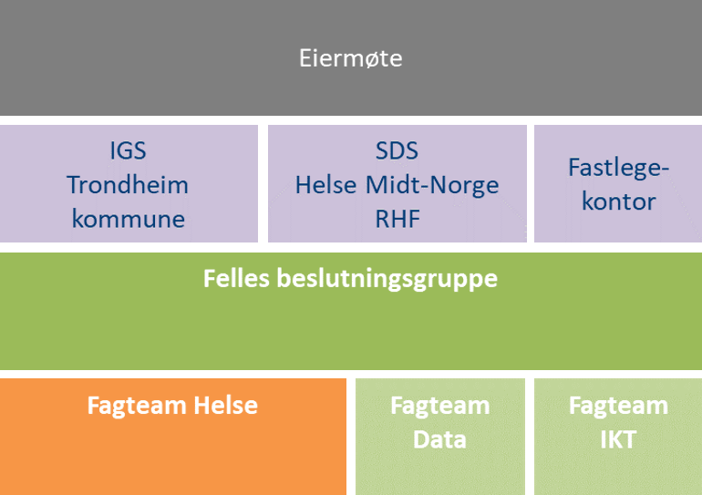Beslutningsstrukturen i Helseplattformen.