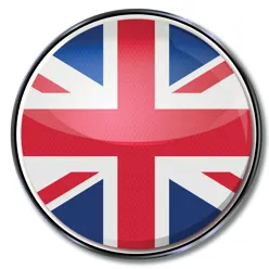 Bilde av et utsnitt av det britiske flagget som indikerer engelsk språk på denne siden.