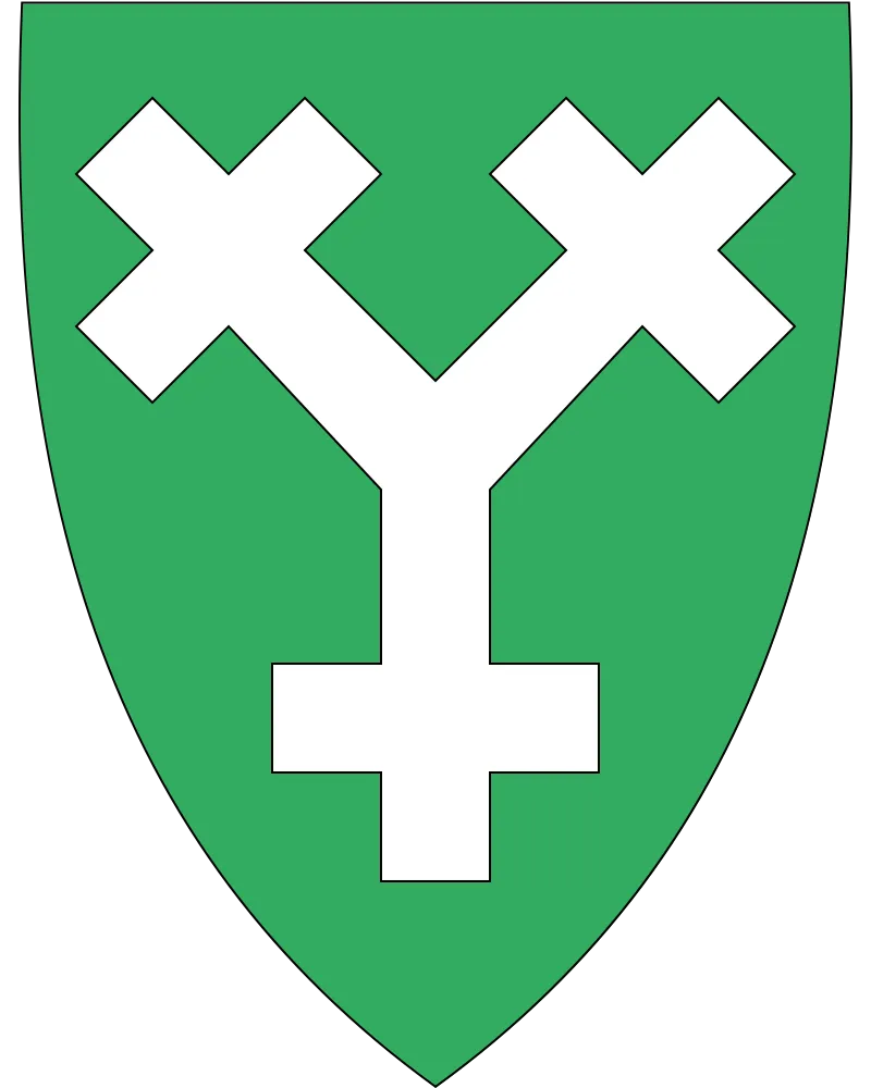 En grønn og hvit logo