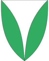 En grønn og hvit logo