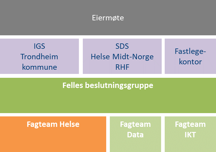 Beslutningsstrukturen i Helseplattformen.